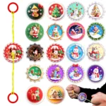 6/12/18 Pcs Acrylic Christmas String Flywheel Party