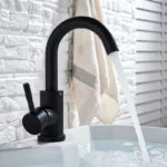 Bathroom basin mixer matt black/brushed - Image 4