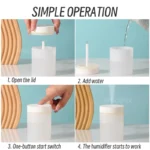 Silent Mini Humidifier 200ml USB Air Humidifier Car - Image 6