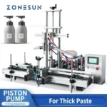 ZONESUN ZS-DTYT2 Automatic Liquid Paste Filling Machine with Pneumatic Cylinder for Shampoo Honey Cream Bottle Packaging