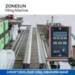 ZONESUN ZS-DTMP4AL Benchtop Automatic Four Injectable Heads Foamy Soap Liquid Essential Oil Drink Juice Bottle Filling Machine - Image 3