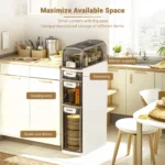 4 Tier Slim Storage Cabinet - Image 2