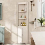 Bathroom tall cabinet, three open storage compartments - Image 2