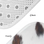 3PCS Cow Print Bath Mat Set, Farm Animal Fur U-Shape Toilet Cover - Image 4