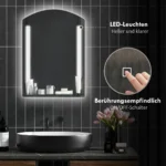 50x70cm IP44 Aluminum LED Bathroom Mirror - Image 5