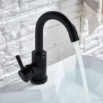 Bathroom basin mixer matt black/brushed - Image 5