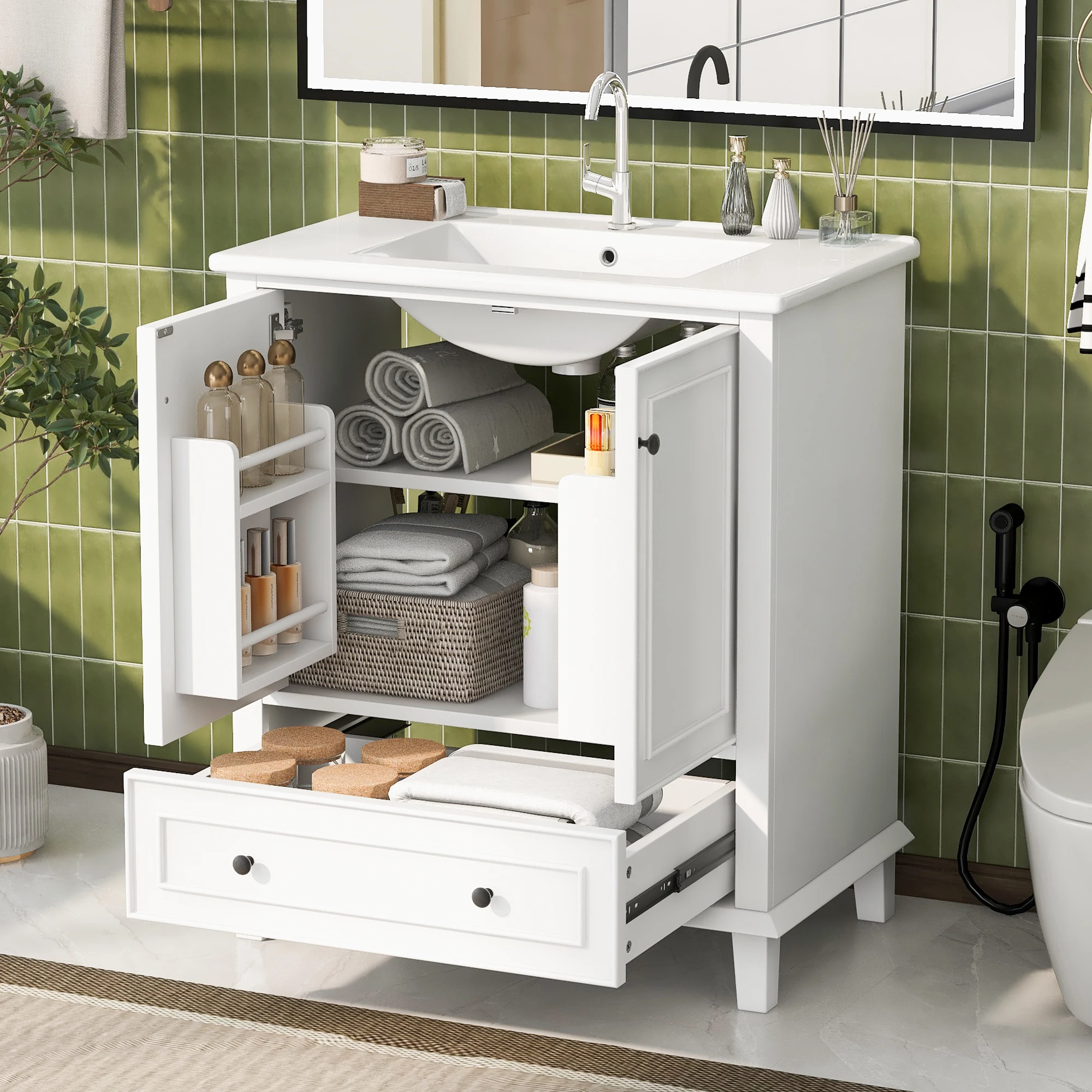 kf-S70bfaa8f26fa42ae9c47495879100ba1d Floor-standing bathroom cabinet with washbasin - Image 1
