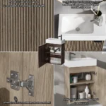 Modern Bathroom Cabinet Bathroom Vanity Sink Mirror Integrated Washing Table - Image 3