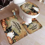 Cartoon Halloween Bath Mat Set
