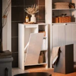 White Narrow Bath wardrobe - Image 4