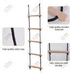 Children Climbing Rope Ladder Wooden - Image 3