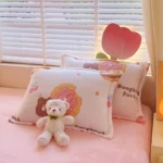 Multi-gauge Cartoon Printed Plush Pillowcase, Rectangular Sleeping Pillowcase - Image 5
