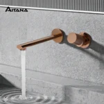 Luxury brass black wall mounted bathroom