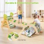 9-in-1 Dinosaur Themed Kids Climbing Set Wooden - Image 5