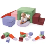 7-piece Foam Climbing Crawling Blocks Versatile For Toddlers 1-3Y