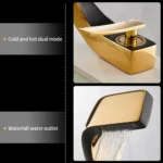 Bathroom Deck Mounted Basin Faucet Black Sink - Image 4