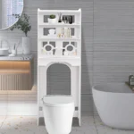 4-Tier Toilet Cabinet, Bathroom Organizer Storage
