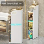 2-layer long style Space-Saving Narrow Bathroom Storage Cabine - Image 4
