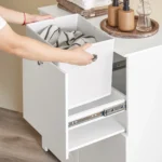 bathroom cabinet with 3 laundry baskets-78x38x90cm - Image 6