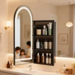 3-color Dimming/3-Layer Storage Space Bathroom Mirror