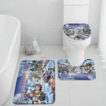 Red Christmas Bath Mat Set Green - Image 3