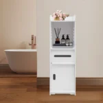 4-Tier Bathroom Storage Cabinet PVC Wood - Image 5