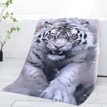 3D White Tiger Towel Home Bath T - Image 6