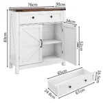 Bathroom Cabinets with Drawers and Adjustable Shelves - Image 2