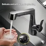 Pull Out Lift Kitchen Faucet 360° Rotatable Bathroom Basin - Image 3