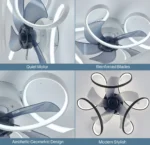 Jelena Nordic Smart Ceiling Fan Remote Control LED - Image 6