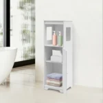 PVC Bathroom Cabinet 4 Levels, 2.5kg Load Capacity per Level, for Bathroom, Bedroom, Study, Living Room - Image 5