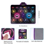 Dancing Blanket Kids Electronic Dance Mat Double Players Mode with 9 Levels Kid Floor Music Blanket Educational Toys Xmas Gifts - Image 2
