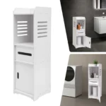 4-Tier Bathroom Storage Cabinet PVC Wood