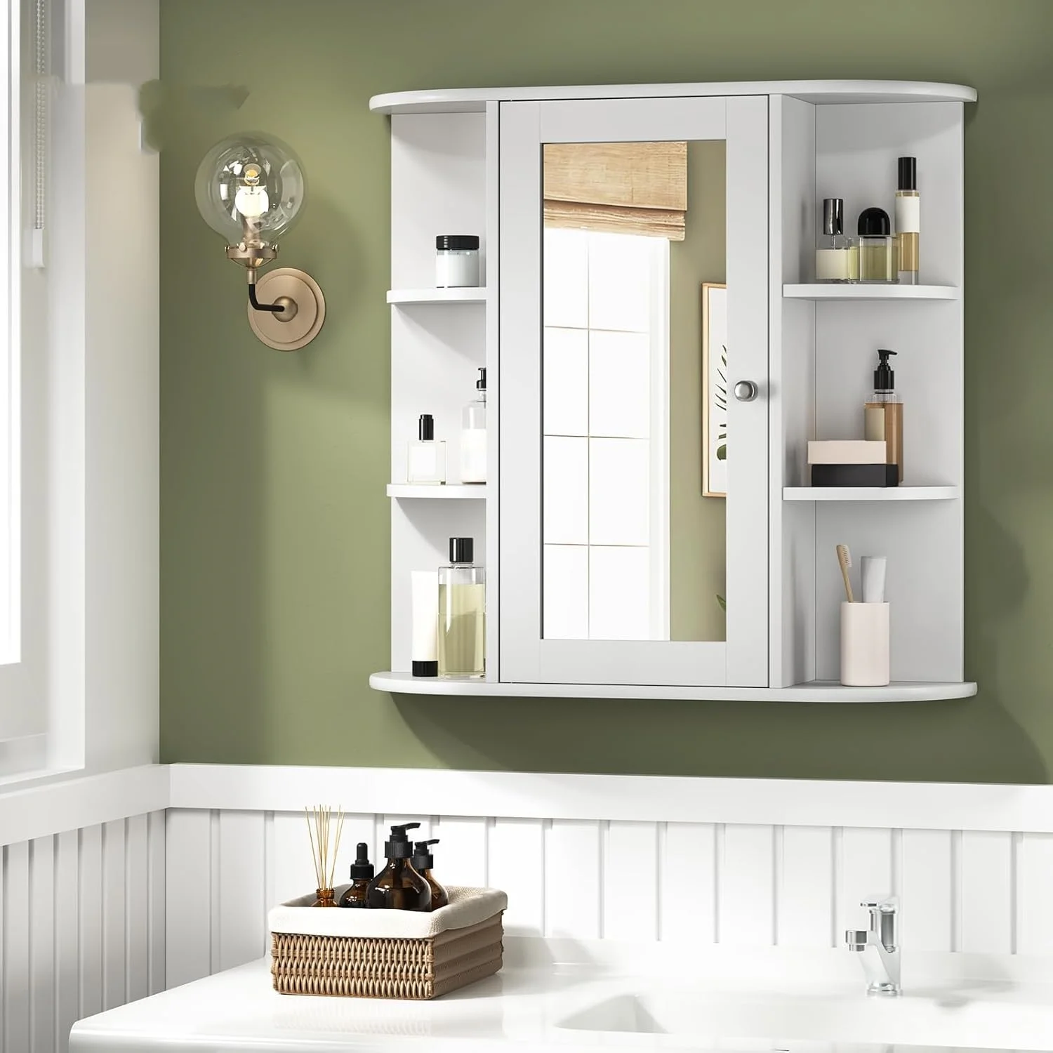 kf-Sbdecd2788be64d37a0e28bee752e79d8T Bathroom cabinet with mirror - Image 1