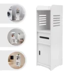 4-Tier Bathroom Storage Cabinet PVC Wood - Image 3