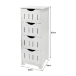 White Column Bathroom Cabinet, 4-Layer Drawer Bathroom Storage - Image 5