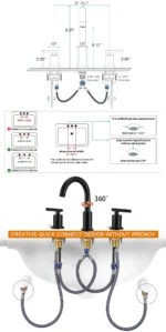 Faucet Bathroom WashBasin Sink Tap Solid - Image 6