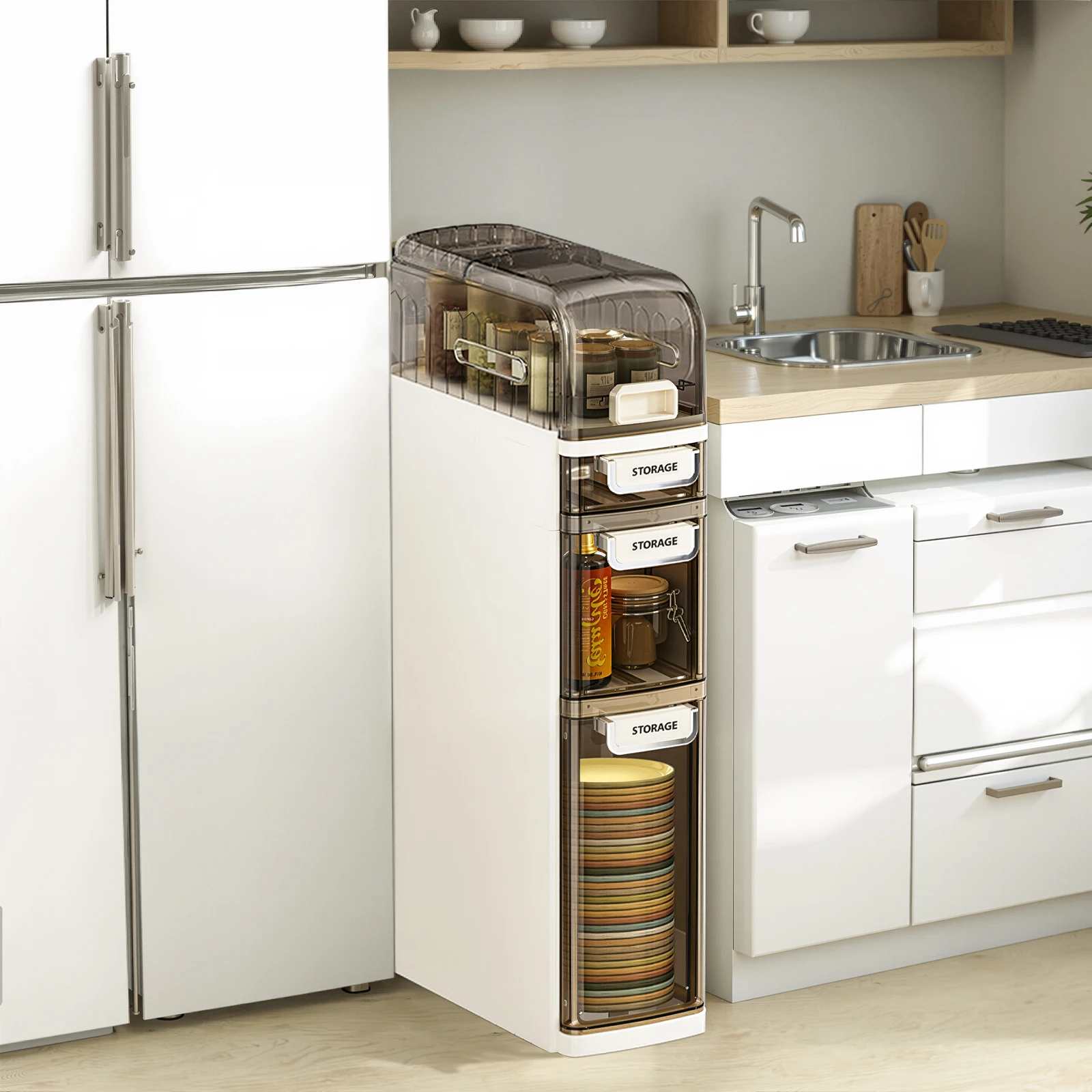 kf-Sc92f2e89252e42868043510b3c0c5d1dQ Narrow Storage Cabinet Toilet Side Storage - Image 1