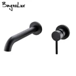 Gunmetal Basin Faucet Recessed Box Hot And Cold Sink Tap Wall - Image 2