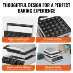 Electric Waffle Maker 25PCS Mini Dutch Pancake Maker - Image 5