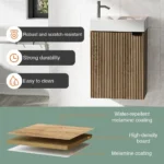 Modern Bathroom Cabinet Bathroom Vanity Sink Mirror Integrated Washing Table - Image 5