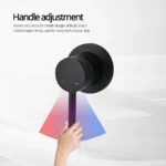 Gunmetal Basin Faucet Recessed Box Hot And Cold Sink Tap Wall - Image 4