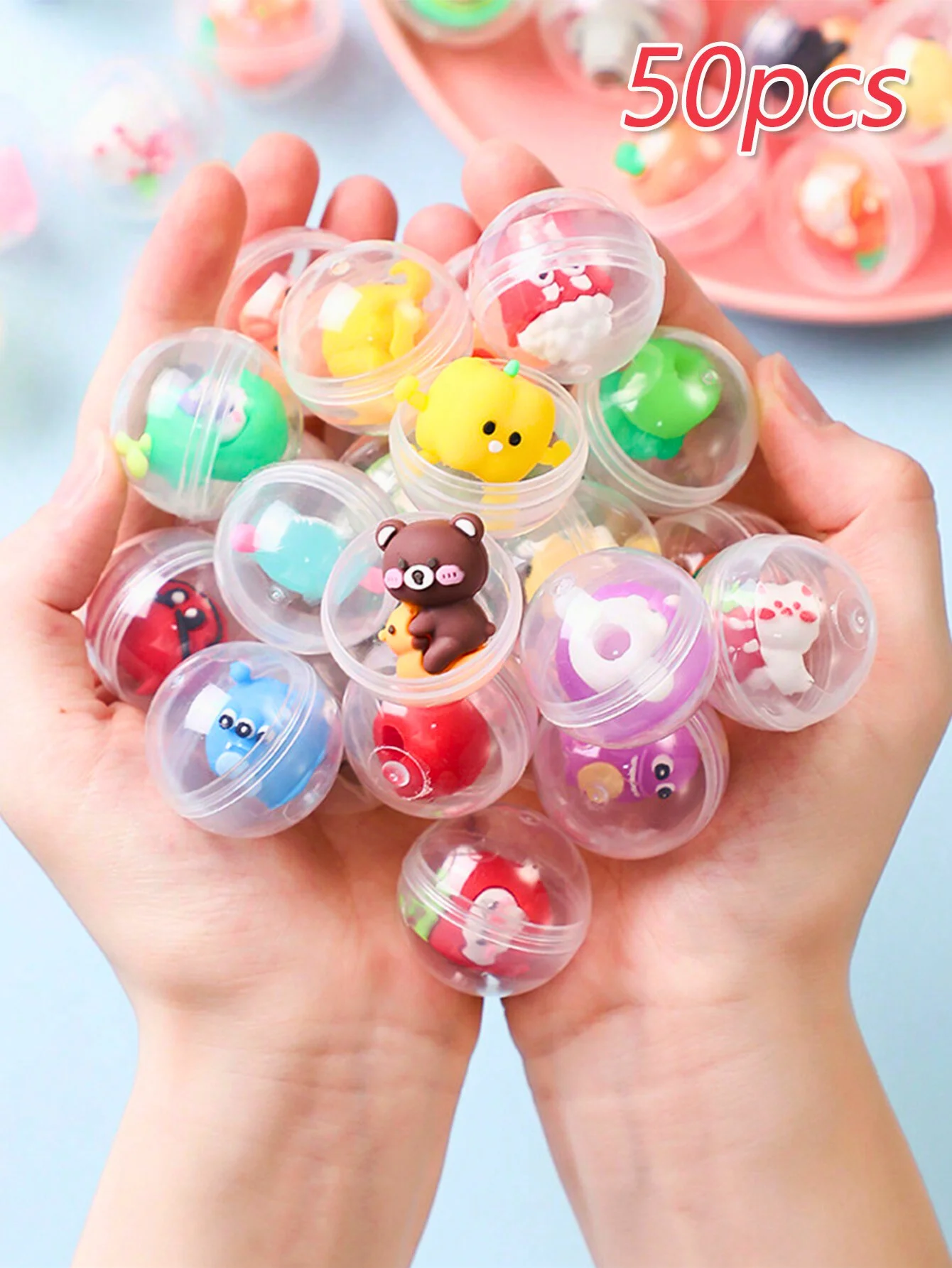 kf-Se0d01ccaee8e4ed6a6869b1994c22c007 50pcs Capsule Dolls Blind Box Surprise Ball, Mini Round - Image 1