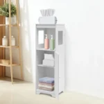 PVC Bathroom Cabinet 4 Levels, 2.5kg Load Capacity per Level, for Bathroom, Bedroom, Study, Living Room - Image 3