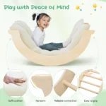 2PCS Kids Climbing Set Wooden Arch Montessori - Image 3