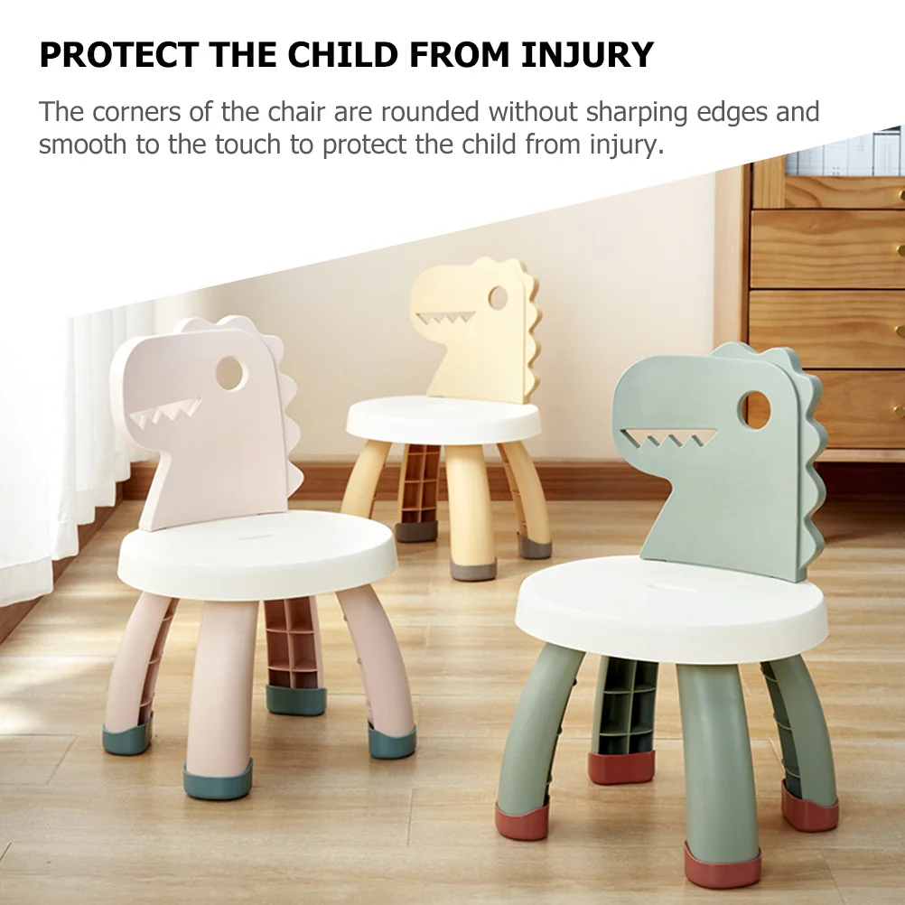 kf-Se613d3482d454a73ba1c61d19a8746d1W Cartoon Dinosaur Learning Chair Lightweight PP PVC Material - Image 1