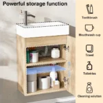 Modern Bathroom Cabinet Bathroom Vanity Sink Mirror Integrated Washing Table - Image 4