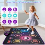 Dancing Blanket Kids Electronic Dance Mat Double Players Mode with 9 Levels Kid Floor Music Blanket Educational Toys Xmas Gifts - Image 4