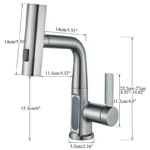 Temperature Digital Display Basin Faucet For Bathroom - Image 6