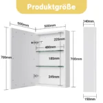 Rosahqnda Badspiegelschrank - Image 3